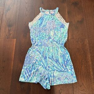 Lilly Pulitzer Blue Romper Size Medium